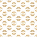 Gold pattern on white background. Seamless pattern. Abstract Vector.